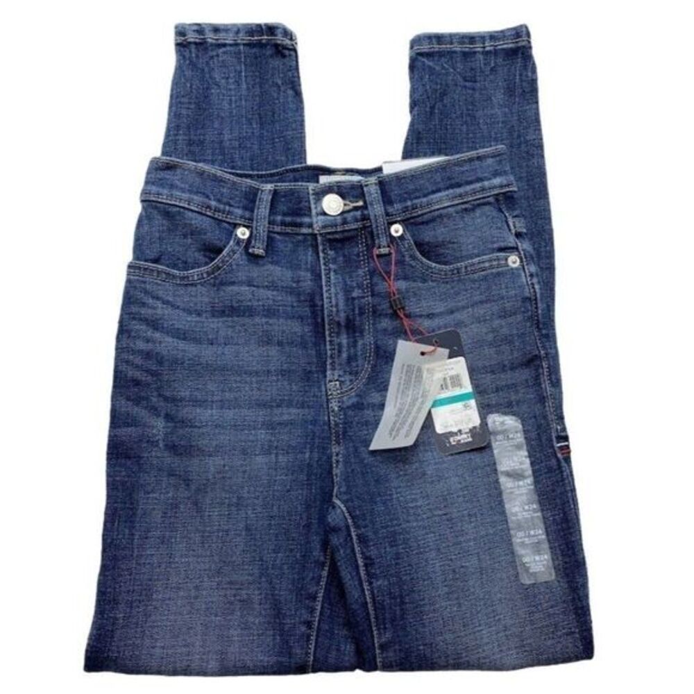 Tommy Hilfiger High Rise Jean Jeggings Women's 24 Blue Slimming Pockets Stretch‎